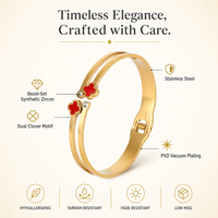 Bracelet double rang motif floral doré en acier inoxydable plaqué PVD sous vide, serti clos, pour femme, anti-ternissement, usage quotidien, faible MOQ