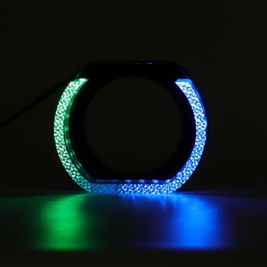 2.5" RGBW 12V U-shaped Multicolor Front <b>Light</b> <b>Led</b> Angel Eyes halo Rings Headlights Decorate Shroud Cover for <b>Projector</b> Lens - Product Image 1