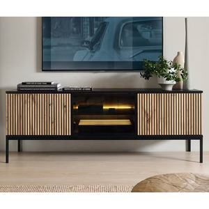 Meuble TV moderne minimaliste simple, meuble bas pour salon, meuble TV en bois MDF avec rangement - Product Image 2