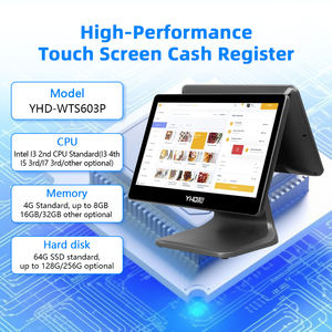 Registratore di Cassa POS con Doppio Monitor, Schermo Touch da 15,6 Pollici Antigraffio per Negozi al Dettaglio, Ristoranti, Supermercati - Product Image 6