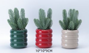 Vente <span class=keywords><strong>en</strong></span> gros de grands pots <span class=keywords><strong>en</strong></span> céramique émaillée personnalisés avec jardinière artificielle Décoration de pépinière couvre pots de fleurs - Product Image 3