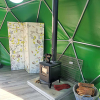 Maison à bulles voiture Camping tente Glamping Igloo yourte maison gonflable pour Camping Resort 6m Geodome petite maison 2 chambres