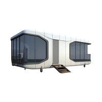 Conception préfabriquée de l'espace de capsule de Chambre en acier vivante confortable unique de conteneur