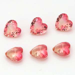 Nouvelle pierre d'arrivée pour la fabrication de bijoux BX07 pierre de verre tourmaline synthétique bicolore - Product Image 5