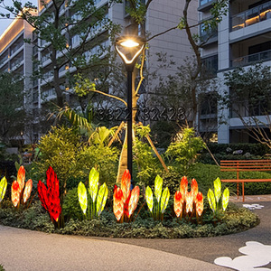 ไฟสวนกลางแจ้งกันน้ำ ไฟ LED ตกแต่งรูปทรงไม้ไผ่ สำหรับสวนสาธารณะ โรงแรม วิลล่า แสงสว่างภูมิทัศน์ อายุการใช้งาน 50000 ชั่วโมง - Product Image 2