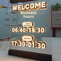Lettres LED sans fil en verre conducteur personnalisables pour centres commerciaux, logos d'entreprise, salles d'exposition, mini-lettres pour devantures de magasins