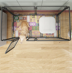 Haute qualité extérieur intérieur fil de fer lourd devoir pliable <span class=keywords><strong>cage</strong></span> pour chien de compagnie vente chaude chat clôtures chenil exercice playPens - Product Image 3