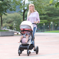Poussette bébé 2-en-1 sur mesure avec berceau et landau pliable, écologique, capacité de charge de 20 kg, 0-3 ans, certifiée EN