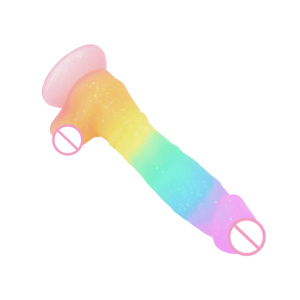 Nuovo Dildo Morbido in Silicone Arcobaleno Colorato, Giocattoli Sessuali per Masturbazione Femminile, Prodotti per Adulti per Donne, Lesbiche e Uomini - Product Image 6
