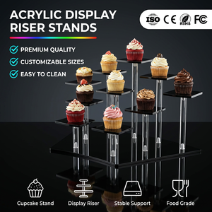 Exhibidores Acrílicos <span class=keywords><strong>de</strong></span> 10 Niveles para Cupcakes, Elegante Soporte Multiusos Compatible con Figuras <span class=keywords><strong>de</strong></span> Acción Funko Pop - Product Image 1