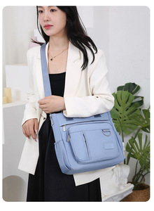 Wholesale Large Capacity <b>Nylon</b> <b>Tote</b> Bag Customized Women's Travel Bags Zipper Waterproof Durable Multipurpose Shoulder Bag - Product Image 6