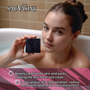 Nouveau Savon <span class=keywords><strong>Visage</strong></span> Nettoyant en Profondeur Éclaircissant Anti-Taches et Resserre les Pores à la Nicotinamide et à l'Acide Kojique, Savon à la Niacinamide - Product Image 2
