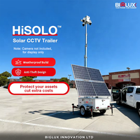 BIGLUX Trailer Pemantau CCTV Tenaga Surya Ramah Lingkungan dengan Panel Surya Bifasial Ganda dan Sistem Pengawasan Video Jarak Jauh
