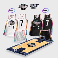 Maillots de basket personnalisés en gros avec nom d'équipe, légers, élastiques, respirants, anti-humidité, en polyester, sublimation