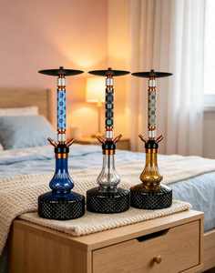 Ensemble de chicha de luxe en alliage d'aluminium, finition miroir, à un seul tuyau, avec coffret cadeau, pour bar et voyage - Product Image 5