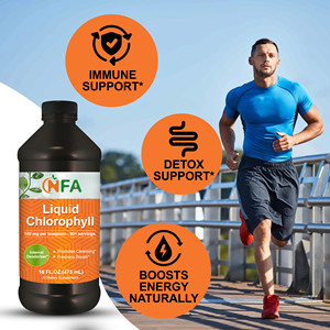 NFA OEM ODM คลอโรฟิลล์เหลว คอปเปอร์โซเดียม โซเดียมคอปเปอร์คลอโรฟิลลิน 473 มล. น้ำยาดื่ม ช่วยเสริมสร้างการเผาผลาญ กระตุ้นการเจริญเติบโตของร่างกาย - Product Image 4