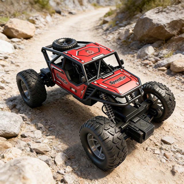 Alloy Remote Control Off-Road Four-Wheel Drive Rechargeable High-Speed Children's Toy Car for Boys and Girls