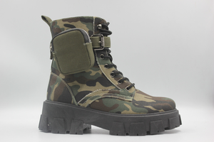 รองเท้าบูทสั้นสำหรับผู้หญิงรองเท้าแฟชั่นขายดีบูทผ้าเดนิมมีซิปพื้นรองเท้าหนาสำหรับผู้หญิง - Product Image 5