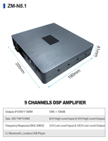 Amplificateur de voiture DSP OEM professionnel, amplificateur de puissance coréen, processeur audio 8 canaux, amplificateur de subwoofer DSP pour voiture Zeming