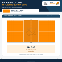 Revêtement de sol pour terrain de pickleball extérieur portable, dalles en PP à emboîtement avec surface antidérapante et drainante