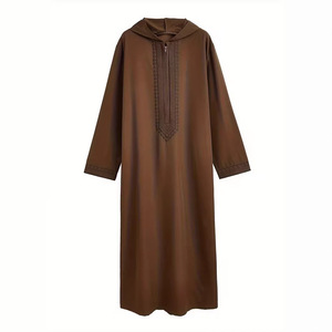 2026 Vêtement islamique brodé Thobe pour <span class=keywords><strong>Homme</strong></span>, Djellaba Arabe, Caftan, <span class=keywords><strong>Boubou</strong></span> <span class=keywords><strong>Homme</strong></span> Musulman, Robe à capuche décontractée, Jubba - Product Image 3