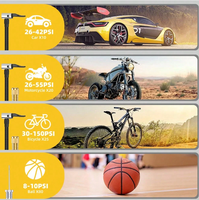 Compresseur d'air portable Peaktop 150 PSI avec double affichage numérique, lumière LED, pression préréglée et fonction mémoire pour gonflage de pneus