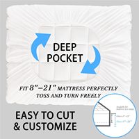 White Plüsch Matratze Topper Anpassen Deep Pocket Down Alternative Soft Support Komfort Bett Matratze Pad