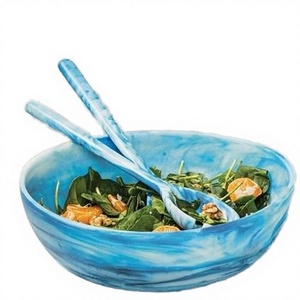 Tazón de Resina Ecológico, Moderno, de Cerámica Pulida, Blanco y Multicolor, para Fideos y Ensaladas, para Fiestas - Venta al por Mayor - Product Image 2