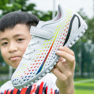 รองเท้าฟุตบอลเด็ก TF studs Velcro Boys ยางตาข่ายสังเคราะห์ outsole รองเท้ากีฬาฤดูใบไม้ผลิ midsole - Product Image 1