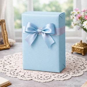 <b>Blue</b> metallic gift wrapping <b>paper</b> with a romantic and sophisticated look Plain floral gift wrapping <b>paper</b> Customizable - Product Image 5
