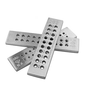 20,3 cm draadtrekplaat met 52 ronde gaten, 0,26 - 4,10 mm wolfraamcarbide klemplaat voor het maken van sieraden