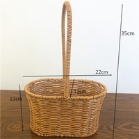 Panier à fleurs en osier SEEWIN, petit panier en rotin tissé à la main, écologique, réutilisable, pour la décoration de la maison et du jardin