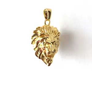 Colgante de León chapado en oro/plata