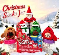 Édition promotionnelle transfrontalière de Noël : Boîte mystère surprise Magic Jellykins Shake, jouet anti-stress souple en forme de chat, lapin, fruit