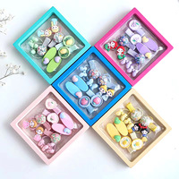 10 Stks/doos Nieuwe Kinderen Kinderen Haaraccessoires Geschenkdoos Haarclip Prinses Bloem Schattige Haarclips Set Met Transparante Doos
