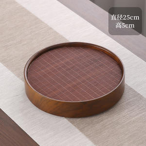 Bandejas de té redondas de bambú al por mayor, tamaños grandes, tapetes de bambú, bandejas de té de bambú, pedido mínimo de una pieza, almacenamiento de agua de alta gama - Product Image 2