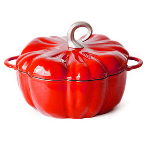Olla de Cocina Tipo Cacerola, Horno Holandés de Hierro Fundido Esmaltado de 22/24 cm, Forma de Calabaza, <span class=keywords><strong>Cocotte</strong></span> para Cocina, Precio de Fábrica - Product Image 4