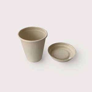 Vasos de Pulpa de Caña de Azúcar Biodegradables y Sostenibles de 12 oz, Envases para Jugo y Café, Vasos Desechables de Caña de Azúcar de 8, 12 y 16 oz - Product Image 4