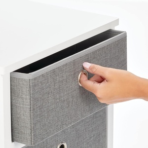 <span class=keywords><strong>Commode</strong></span> de rangement moderne à 4 tiroirs avec cadre en bois robuste pour chambre à coucher - Product Image 6