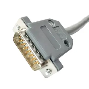 db15 cable assembly with single one 15 pin d sub connector male