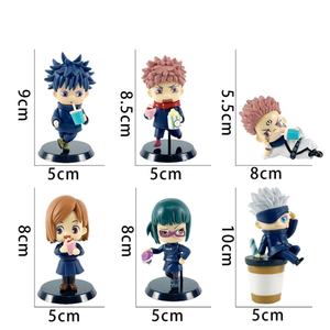 6 pièces/ensemble Figurines de manga Jujutsu Kaisen Itadori Yuji Geto Suguru Version Loisirs et Temps Libre Figurines PVC Anime Jouets - Product Image 1