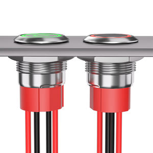 20A Hoogvermogen messing IP67 waterdichte drukknop schakelaar zelfvergrendelend zelfherstellend hoge-stroom startknop LED voor industrieel gebruik - Product Image 4