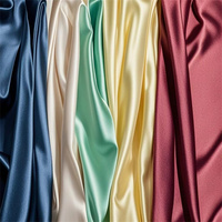 Tissu extensible en satin de polyester respirant pour les vêtements de mariage pour filles