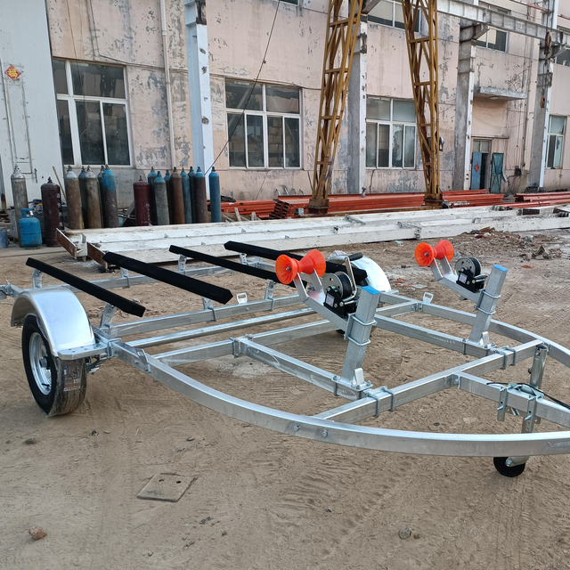 Single-axle Trailer for 2 Jet Skis, Small Boat Trailer, Hot-dip Galvanized, Fast Shipping From Factory