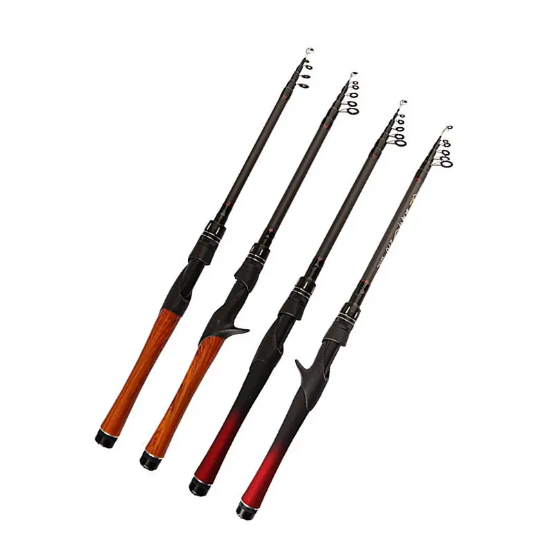 Factory Direct Selling Fishing Rod Carbon Telescopic Fishing Rod Throwing Rod 1.65m 1.8m/2.1m/2.4m/2.7m