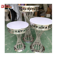 Socles cylindriques ronds en métal pour gâteaux de dessert, table pour décorations de mariage, événements, fournitures de fête