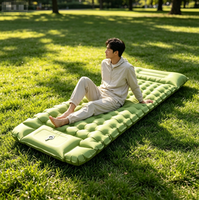 Nouveauté : Matelas Gonflable Léger et Étanche pour Randonnée, Plage, Voyage, avec Pompe Intégrée et Coussin, Tapis de Couchage pour Camping