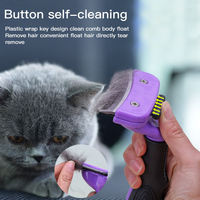 Peigne pour animaux de compagnie en caoutchouc acrylique TPR et acier inoxydable de haute qualité EUR PET, durable, pour le toilettage des chiens et des chats, brosse pour enlever les poils