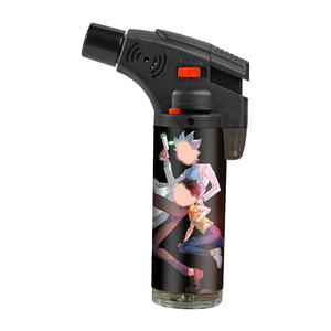 TECHNO a prueba de viento potente butano recargable llama azul ODM logotipo personalizado Encendedor Jet Slant antorcha encendedor para cigarrillo - Product Image 6