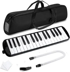 Melodica 32 Tasten Air Piano Keyboard Musik instrument mit Trage tasche 32 Tasten Schwarz